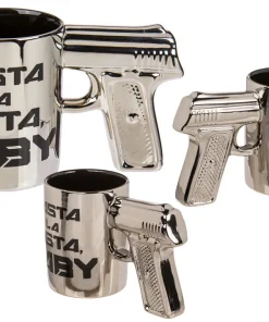 Alternative view of Mug argenté avec poignée pistolet