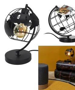 Alternative view of LAMPE A POSER METAL NOIR GLOBE