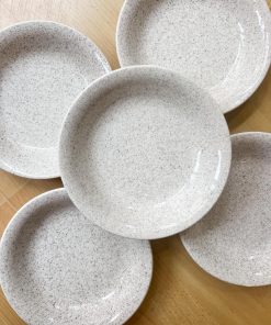 5 assiettes creuses mouchetées vintage – Italy