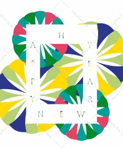 Alternative view of “Happy new year” tropical, carte de bonne année