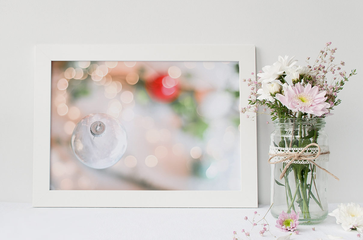 Boule blanche et décor de Noël – Image 3