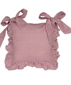 Housse De Galette De Chaise Vichy Rouge Et Blanc 40×40 CM