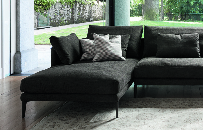 Canapé Paraiso d’angle – 290/160 cm L – Tissu cat. 600 Gris – Image 5