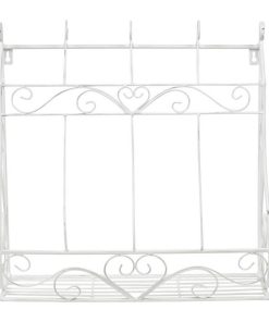 Alternative view of Jardinière Murale En Fer Forgé Collection Charmet Blanc Comptoir De Famille 45x17xH45 CM