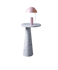 Alternative view of Table haute Eros – 72 cm H – Marbre de Carrare