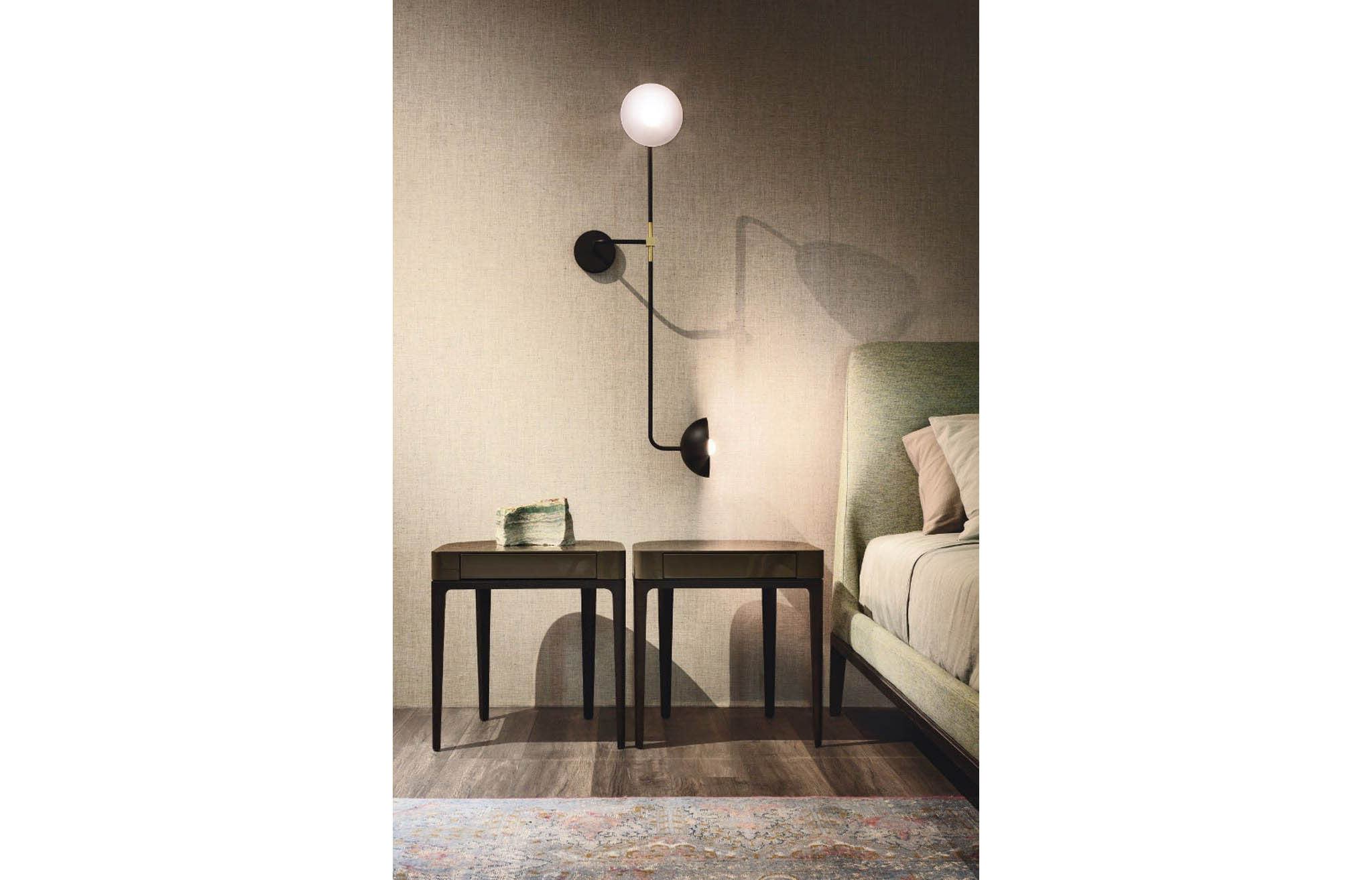 Chevet Vic – Chêne thermotraité & laque bleue – Image 7
